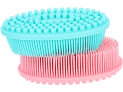 Escova De Banho Silicone Dupla Face Gatuida, 2 Unidades, Para Bebês Meninos E Meninas, Escova De Massagem Com Toque