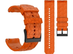 Lurelia Pulseira Acessória, Compatível Com Smartwatch Suunto 7/ 9/ Baro, De Silicone 24 Mm, Laranja