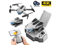 Mini Drone Bestvite Dobrável Ky910 Com Câmera Dupla 4k (2 Baterias Duração Da Bateria 12 Min Cinza)