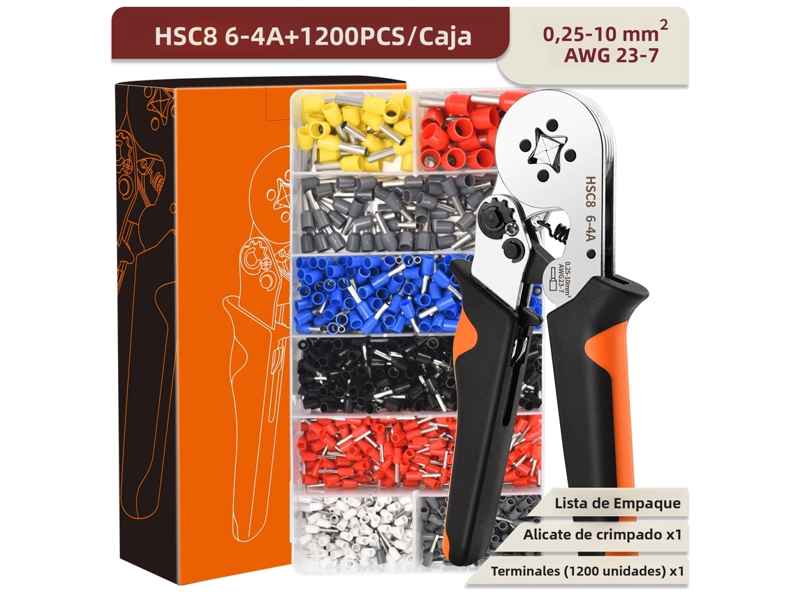 Kit de Crimpagem MDUG para terminais tubulares, tamanhos 0.08 a 16mm²