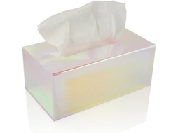Caixa De Lenços De Acrílico Para Lenços De Papel Aquaforge (retangular, Colorida, Arco Íris)