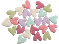 Magiclulu Conjunto De 24 Ímãs Geladeira Decorativos Em Formato Coração, Acabamento Brilhante E Material De Resina