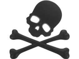 Adesivo Decorativo De Caveira Em Metal Preto 3d Para Carro, Fácil De Instalar.