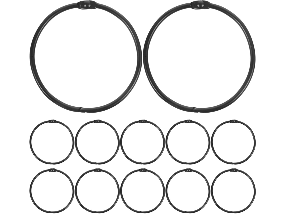 Conjunto De 24 Ganchos Circulares Ferro Para Cortina Chuveiro,