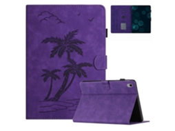 Capa de couro inteligente Webake para tablet com design de coqueiro