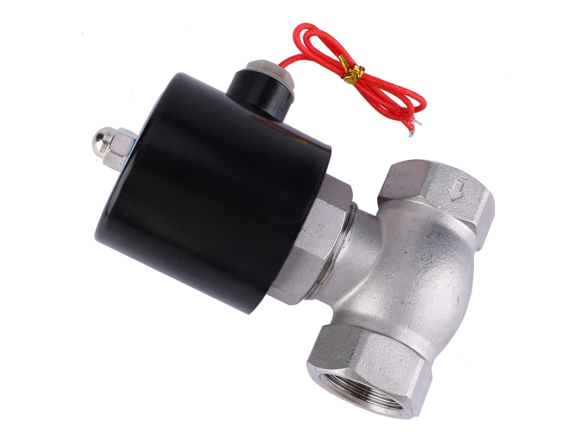 Válvula Solenoide De Aço Inoxidável 2 Vias Normalmente Fechada Da Laxiscreed Para Ar, Água E Vapor