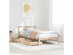 Vidaxl Cama Sem Colchão 90x190 Cm Madeira De Pinho Maciça