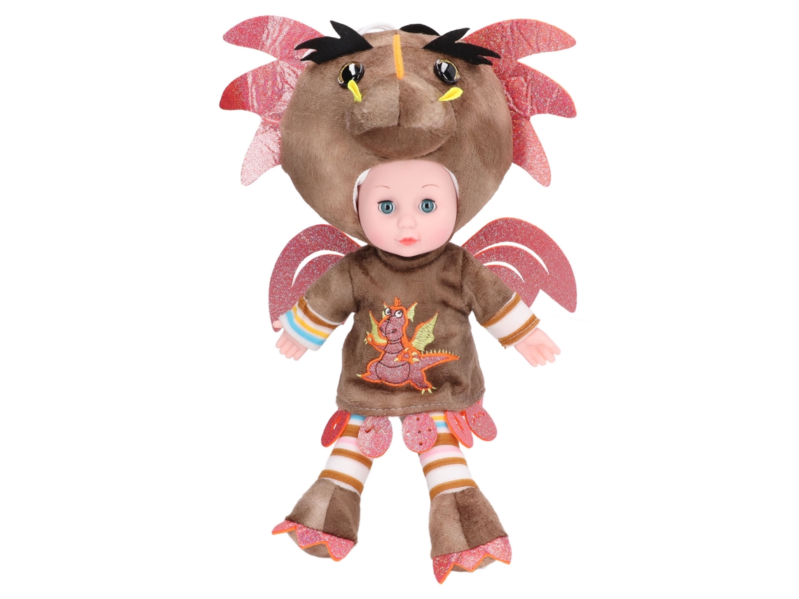 Muñeca Bebé Dinossauro Cute Peluche Macio Brinquedo Para Meninas E Meninos 40cm/15.7in Café
