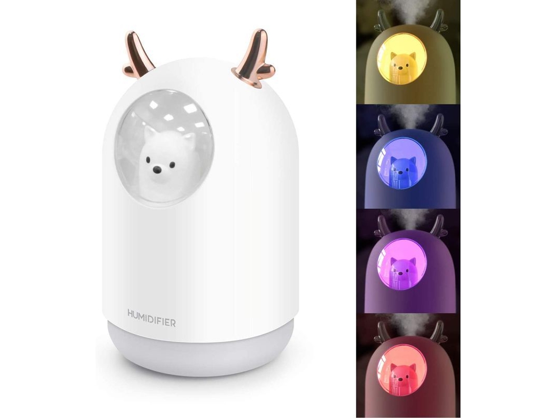 Umidificador Mini Nova Line 300ml silencioso com luzes LED, auto desligamento sem água para casa/quarto/escritório | S/MARCA