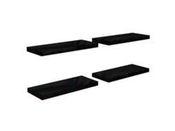 Wall Shelf, Wall Shelves Vidaxl Preto Mdf (60 X 23.5 X 3.8 Cm)