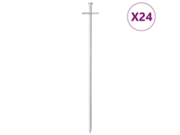 Conjunto 24 Estacas para Tenda VIDAXL Aço Galvanizado