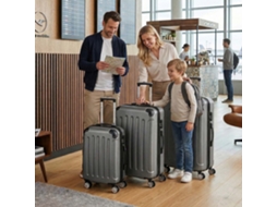 Conjunto 3 malas viagem ABS rodas 360° fecho segurança, espaço LAZYSPACE | LAZYSPACE