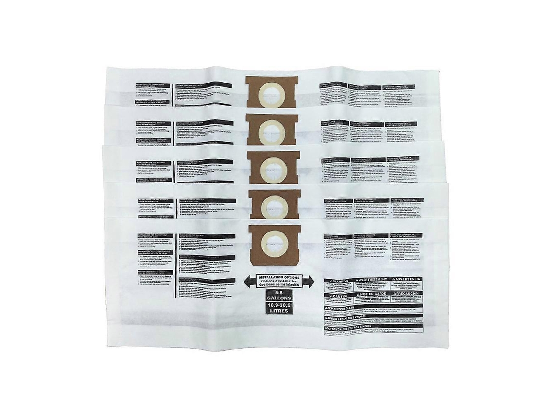 Saco Para Pó 5pcs, 5pcs 5-8 Gallon Aspirador Shop-vac Collector Bag Large Capacity Peças, 5 Unidades
