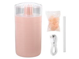 Umidificador Portátil Mini Usb 250ml Aromaterapia Cristal para Carro Office Quarto Rosa