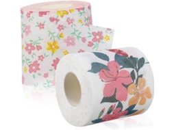 Papel Higiênico Com Estampa Floral, 2 Rolos, Macio E , Para , No Escritório Ou Em Restaurantes. Desi Gokoco