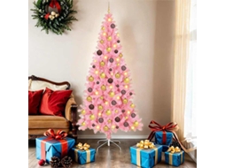 Vidaxl Árvore De Natal Rosa 180 Cm Pvc