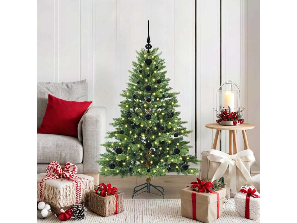 Vidaxl Árvore De Natal Artificial Com 150 Leds Verde 120 Cm Pe E Pvc