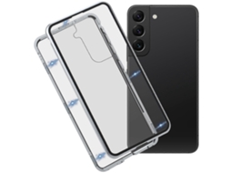 Capa De Celular Magnética De Vidro Temperado Com Metal Hd Para Samsung Galaxy S21 Fe 5g