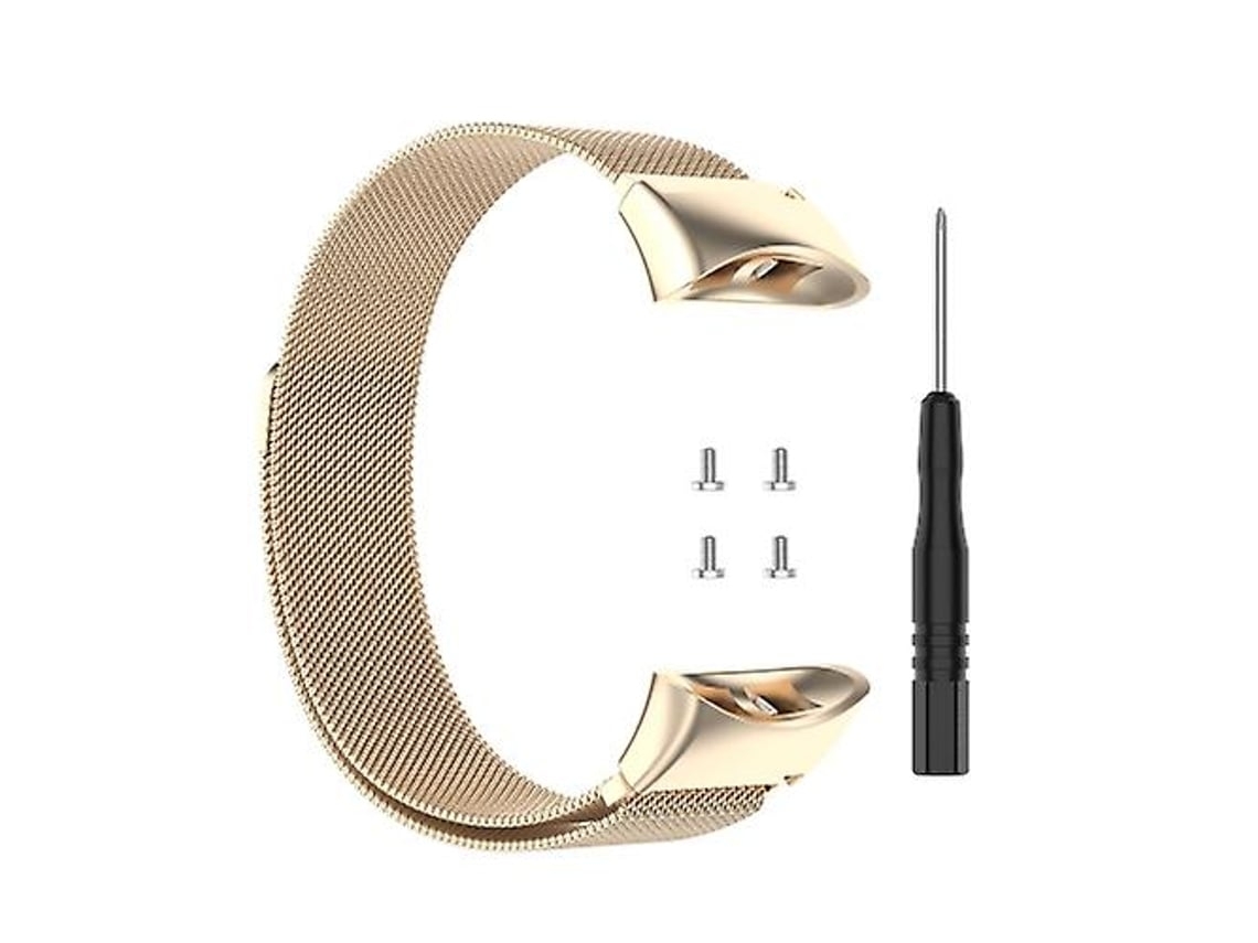 Pulseira Milanesa, Compatível Com Garmin Forerunner 45/ 45s/ Swim 2, Cor Champanhe E Dourado.