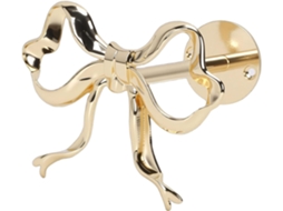 Presilhas De Cortina Fockety Com Laço Dourado, Pacote Com 2, Presilhas De Metal Premium Para Cortinas Pesadas, Design