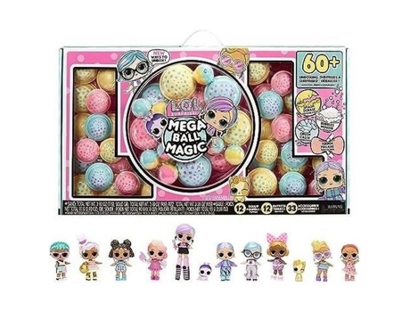 LOL SURPRISE - 12 bolas mágicas, com bonecos colecionáveis - Mega Ball