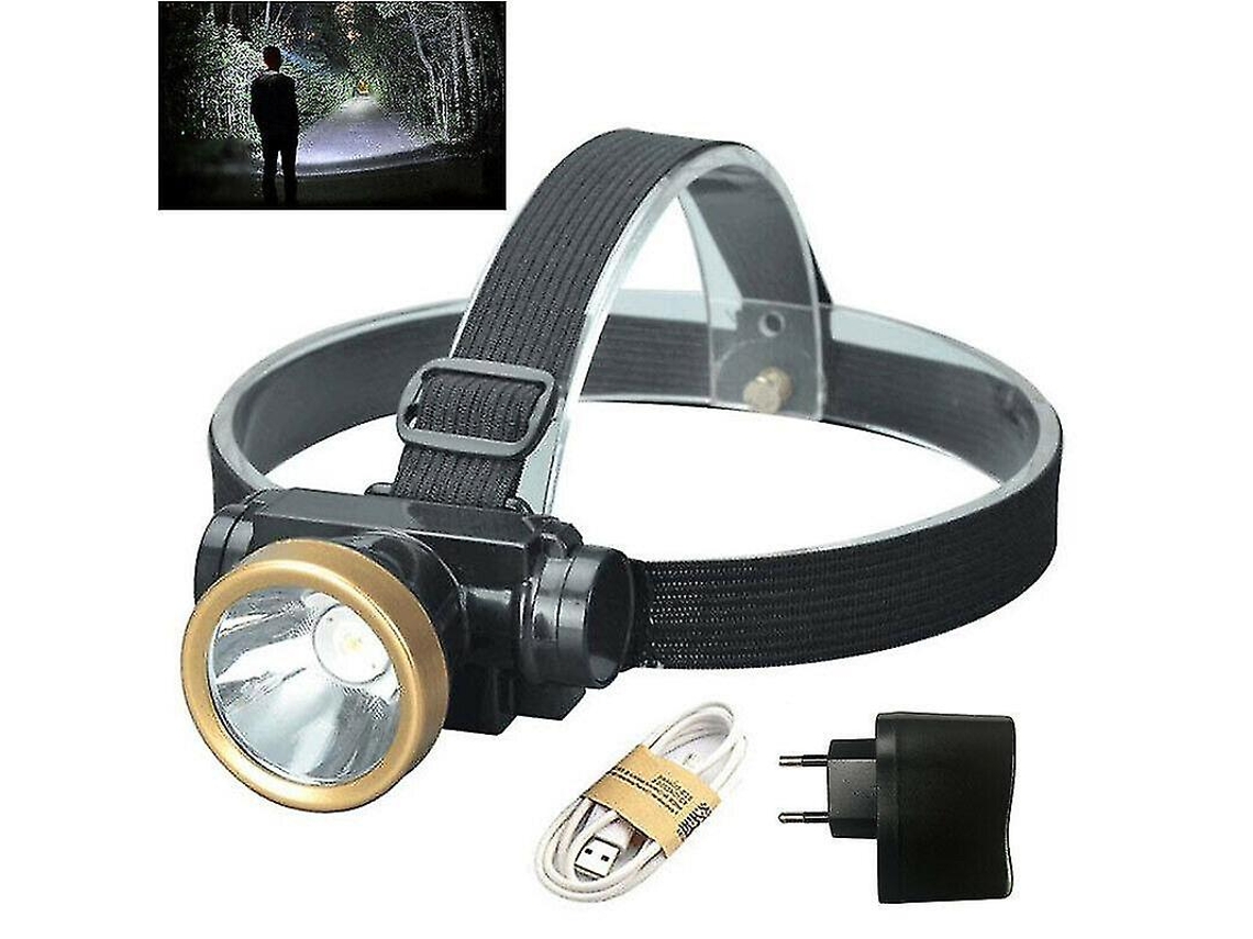 Farol Led Q5 Recarregável Potente, Lanterna De Cabeça Para Acampamento Olysi Shop