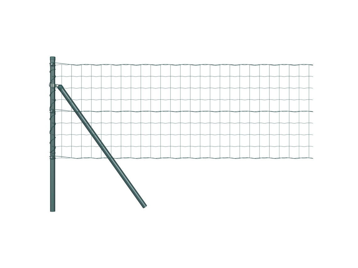 Conjunto 1 Cerca Externa Vidaxl Verde Aço (25 X 0,8 M)