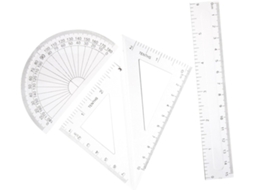 Conjunto De 4 Réguas Matemáticas Transparentes Para Arquitetos E