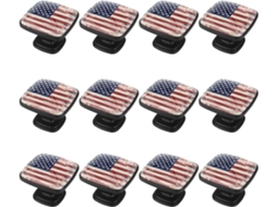Puxadores E Botões Quadrados Para Gavetas Armários, Conjunto De 12 Peças, Bandeira Americana Retrô Dos Eua, Puxadores