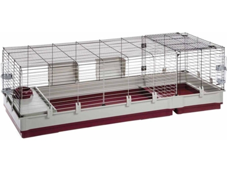 Gaiola para Coelhos  (Branco - 162x60x50cm - Aço)