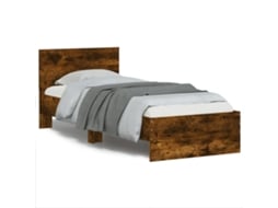 Bed Frame, Bed Frames Vidaxl Marrom Madeira Processada (90 X 190 Cm)