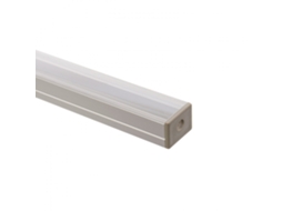 Perfil de Alumínio de Superfície com Cobertura Contínua para Fita de Led até 15mm Alumínio 2M Branco Translúcido
