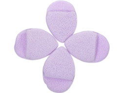 Conjunto De 4 Esponjas De Limpeza Facial Roxas Para Limpeza Profunda.