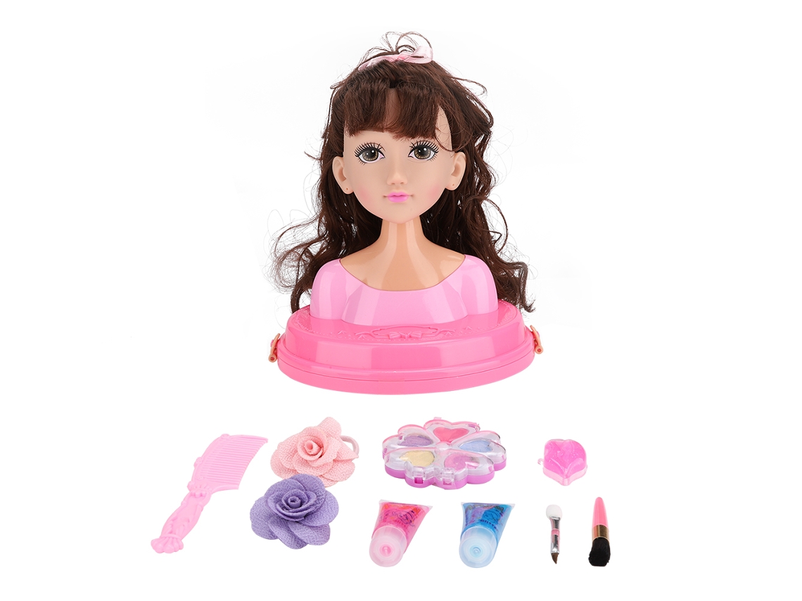 Ats conjunto Muñeca de Busto Con Maquillaje Y Peinado Princesa Regalo para Niñas Juguete My319 6