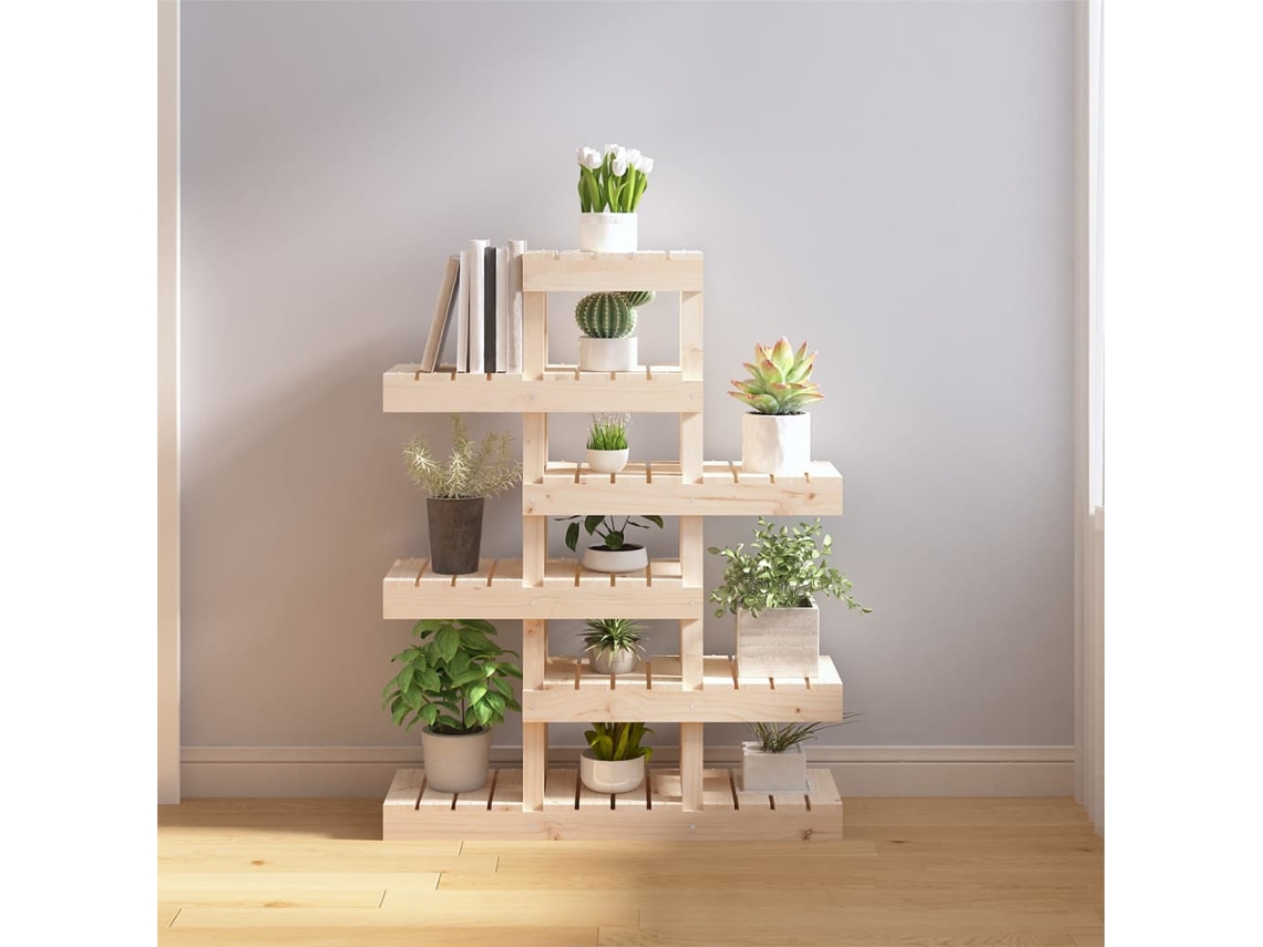 Vidaxl Suporte Para Plantas 85x25x109,5 Cm Pinho Maciço