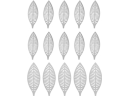 Decorações Estilo Nórdico Folhas Metal Ferro 15 Peças Design Fresco Natural Decoração Festas Ambiente GOKOCO