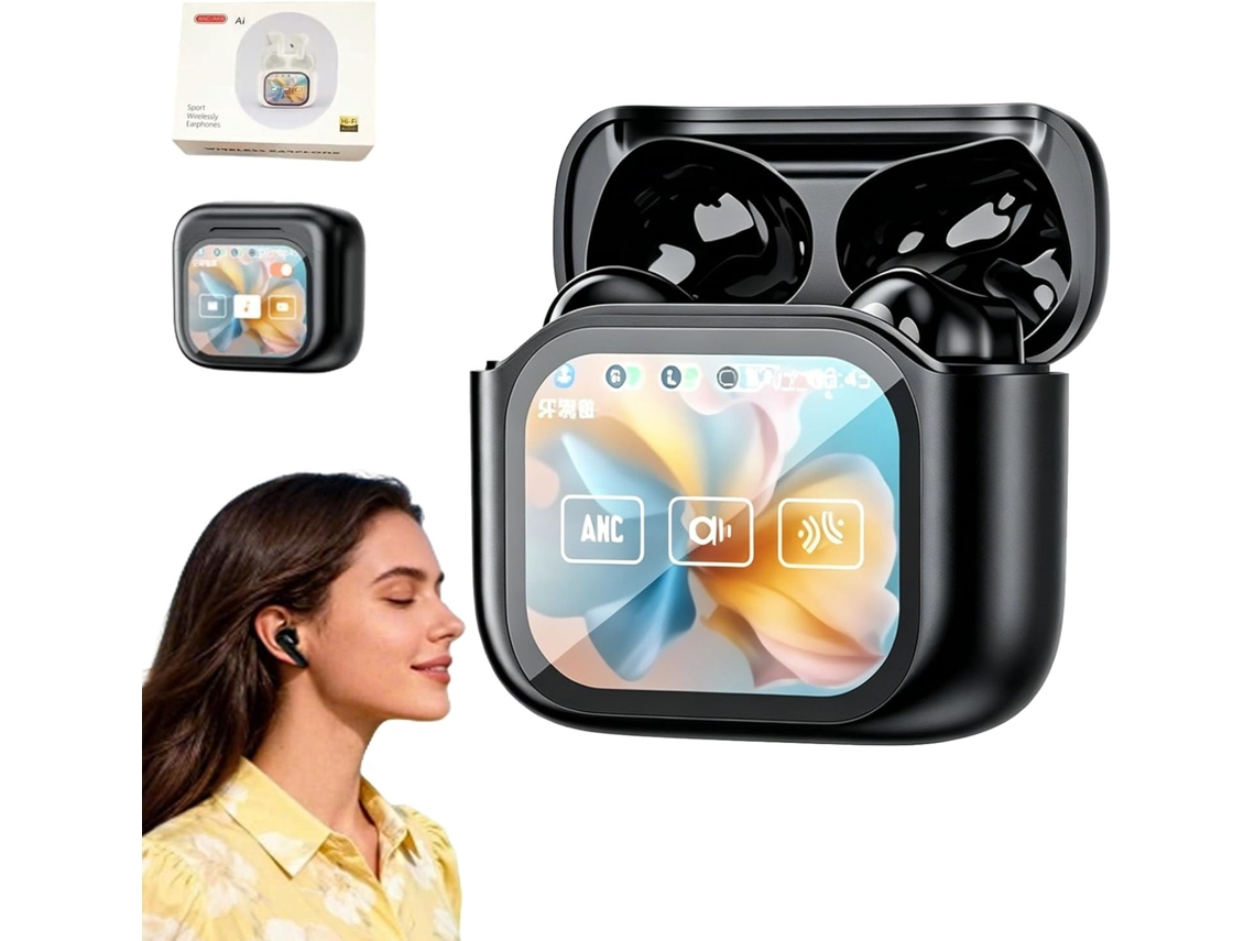 Fone De Ouvido Bluetooth Sem Fio Kenlinsrt 2026 Com Tela Led,