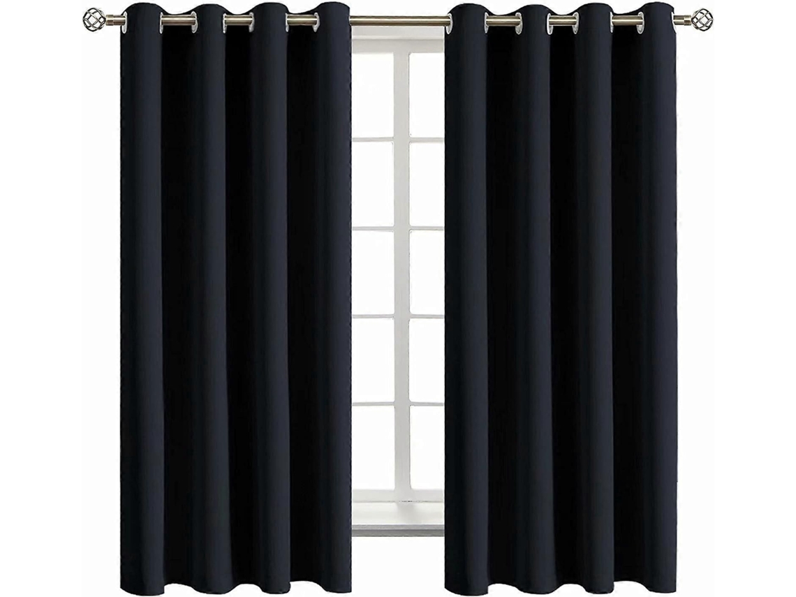 Cortinas Blackout Para Quarto - 2 Painéis Com Ilhós, Térmicas E Isolantes, 52 X 63 Polegadas