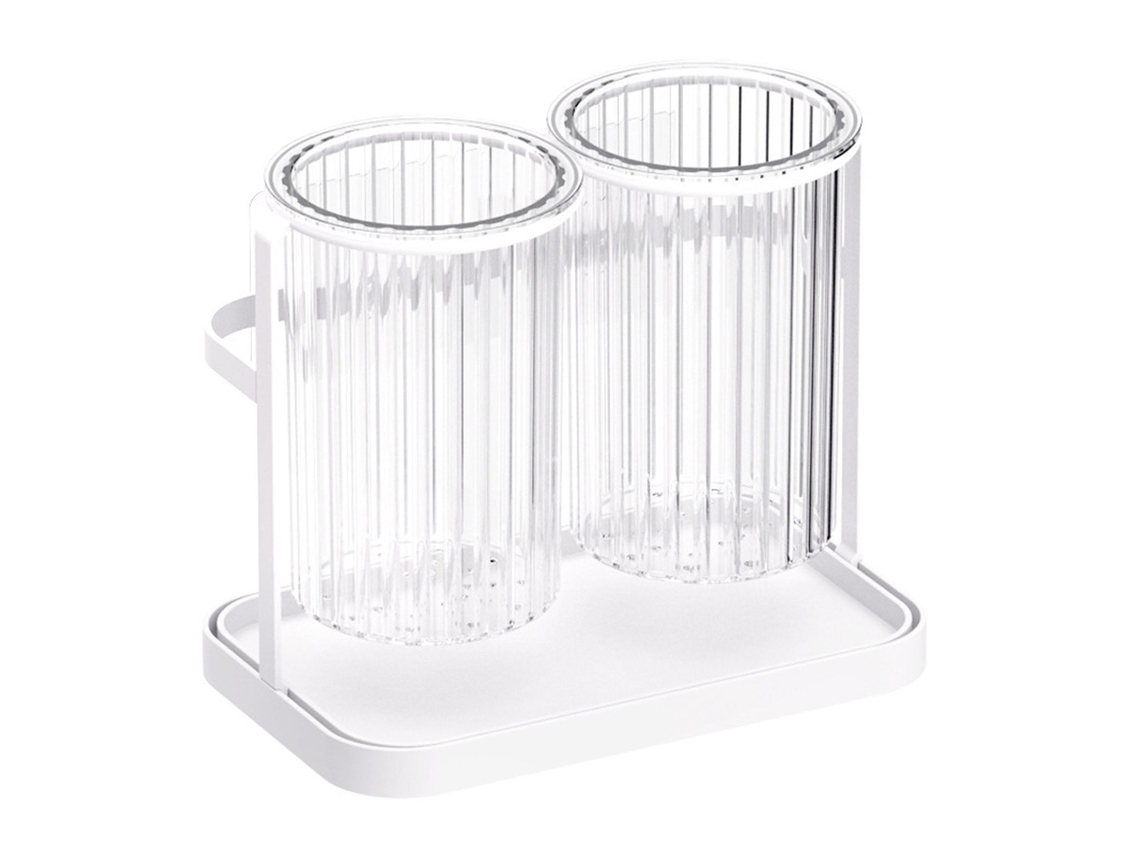 Organizador de Utensílios LAXISCREED com 2 Compartimentos Branco