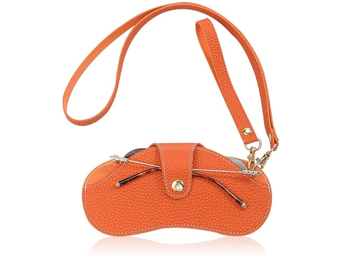 Bolsa para Óculos de Sol Portátil Ultra Fina Bolsa Macia para Óculos de Sol para Mulheres e Homens Laranja TRANTECH