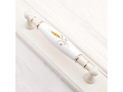Porta 702.160 European Gold Flower, Puxador Moderno Em Cerâmica, Armário Simples.