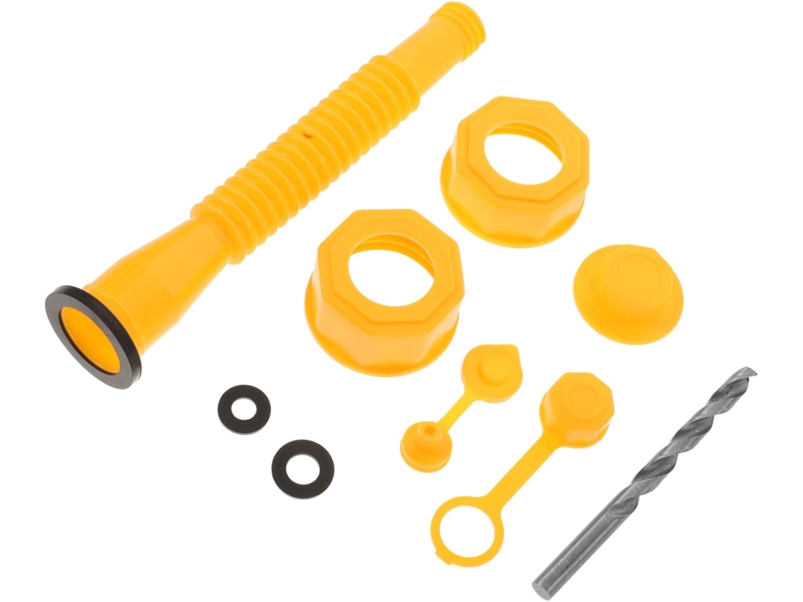 Kit De Tampa Bico Hexagonal Antiderrapante Valiclud Com Proteção Plástica Amarela E Broca 8mm Para Jarras Garrafas Água