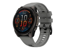 Bracelete para Garmin Silicone com liberação rápida de aço preta e cinza XIAOMOYU (26mm)