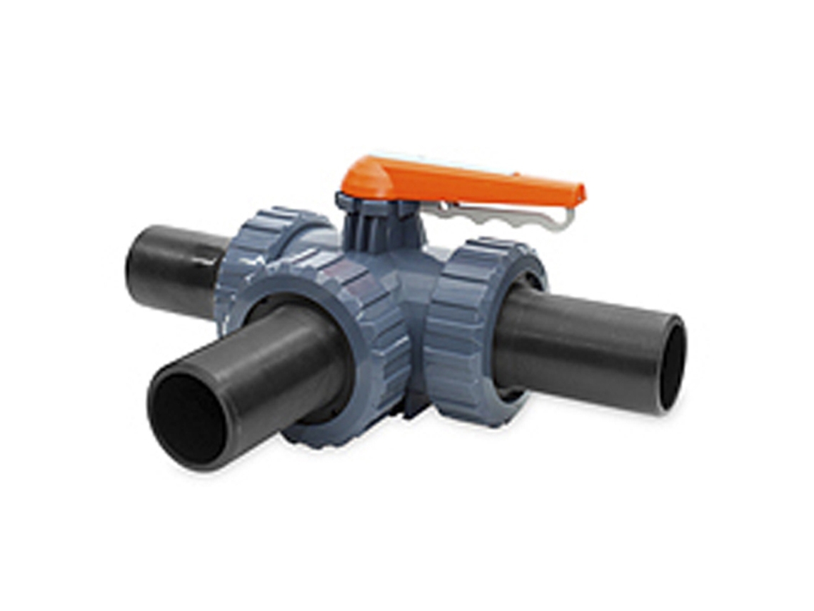 Valvula PVC Bola 3 Vias L Termofusão 75 HIDROTEN