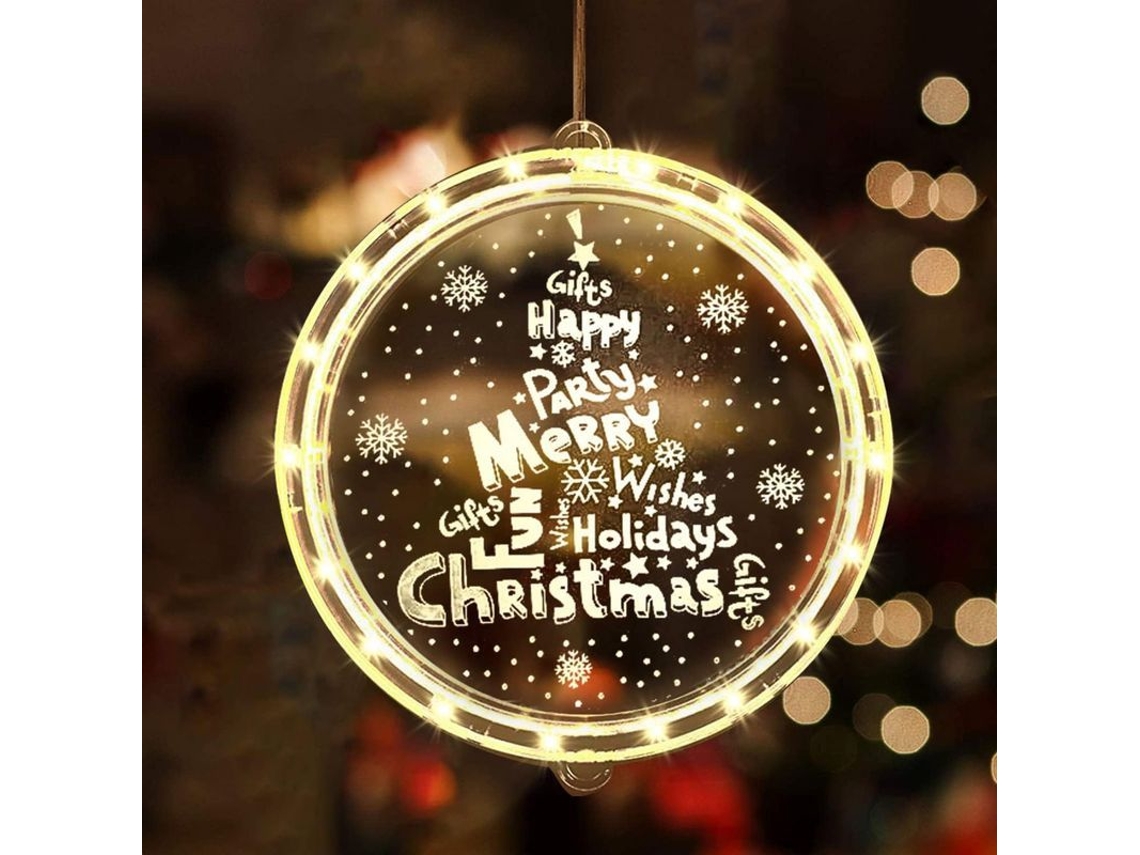 Decorações de Janela Luminosas LED com ventosa NOVA LINE, cortina de Natal