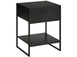 Mesa Cabeceira Com 1 Gaveta E Prateleira, 45x40x60cm, Preto