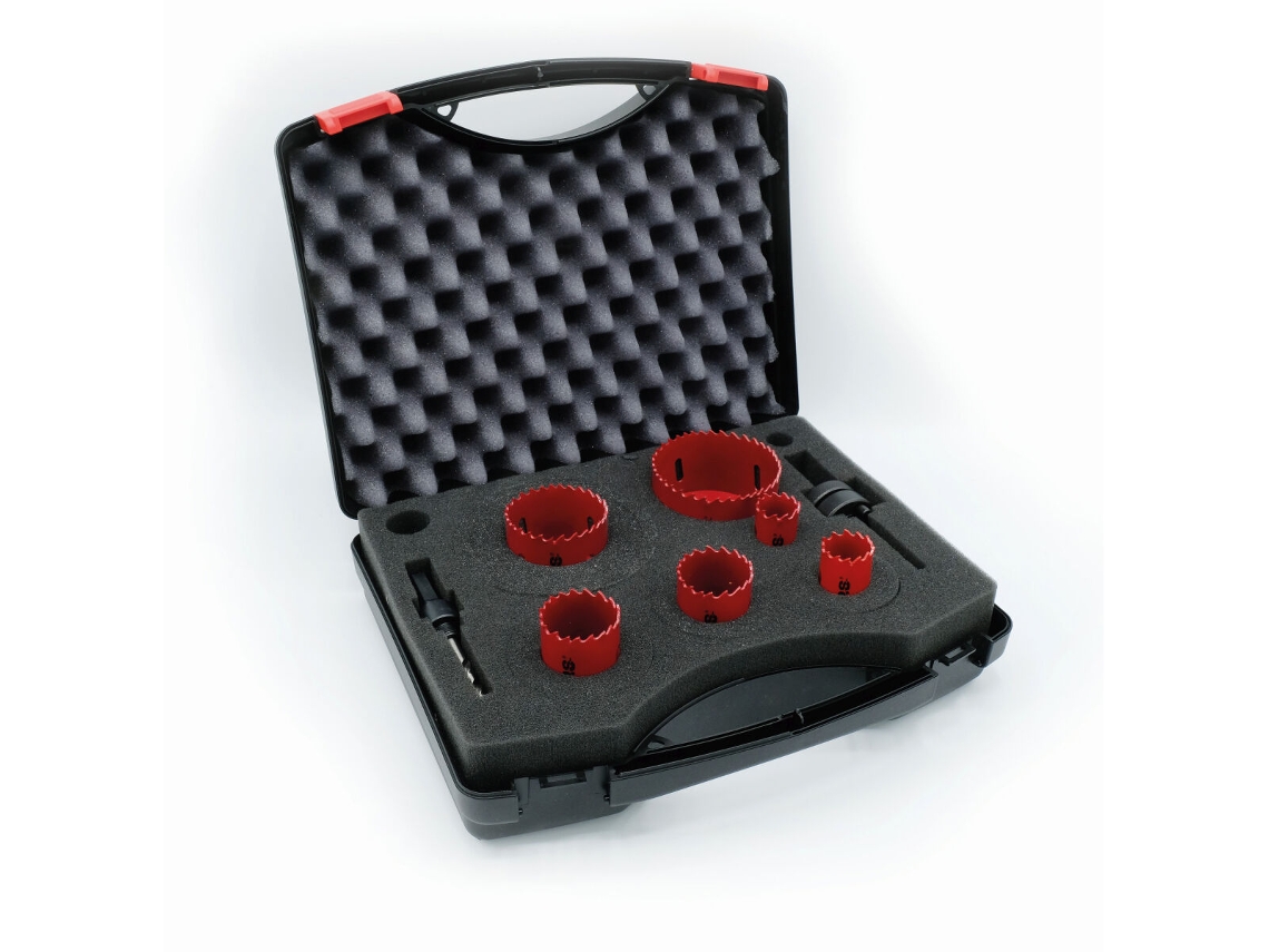 Conjunto De Coroas De Perfuração Mp.s M3 Hss Bimetal 5565 Ø 32 Mm Ø 35 Mm 50 Mm Aço De Alta Velocidade M3 8 Peças (hss)