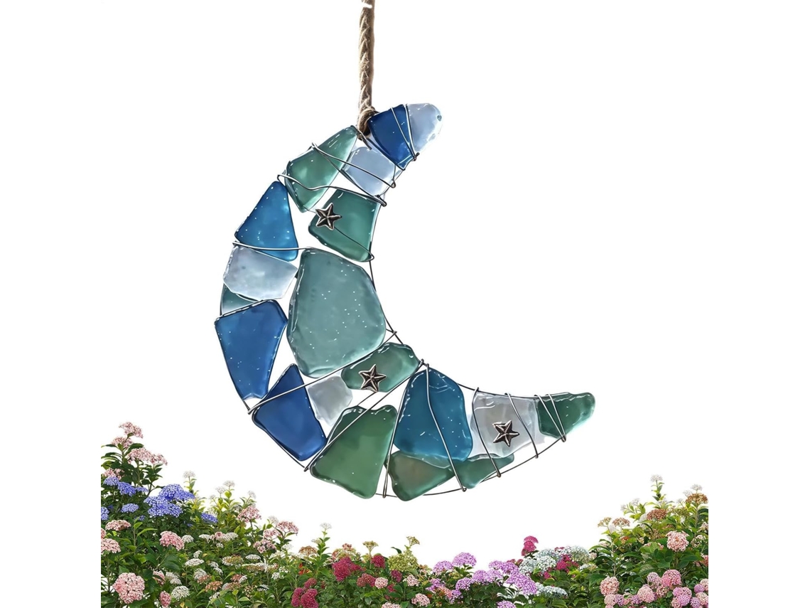 Decoração de Lua, Ornamento Acrílico 2d, Parede Azul da Amizade, para Casa, Quarto, Hall de Entrada, Jardim, Festa na CHABERLU