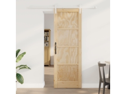 Vidaxl Porta Deslizante 73,5 X 211 Cm Madeira De Pinho Maciça