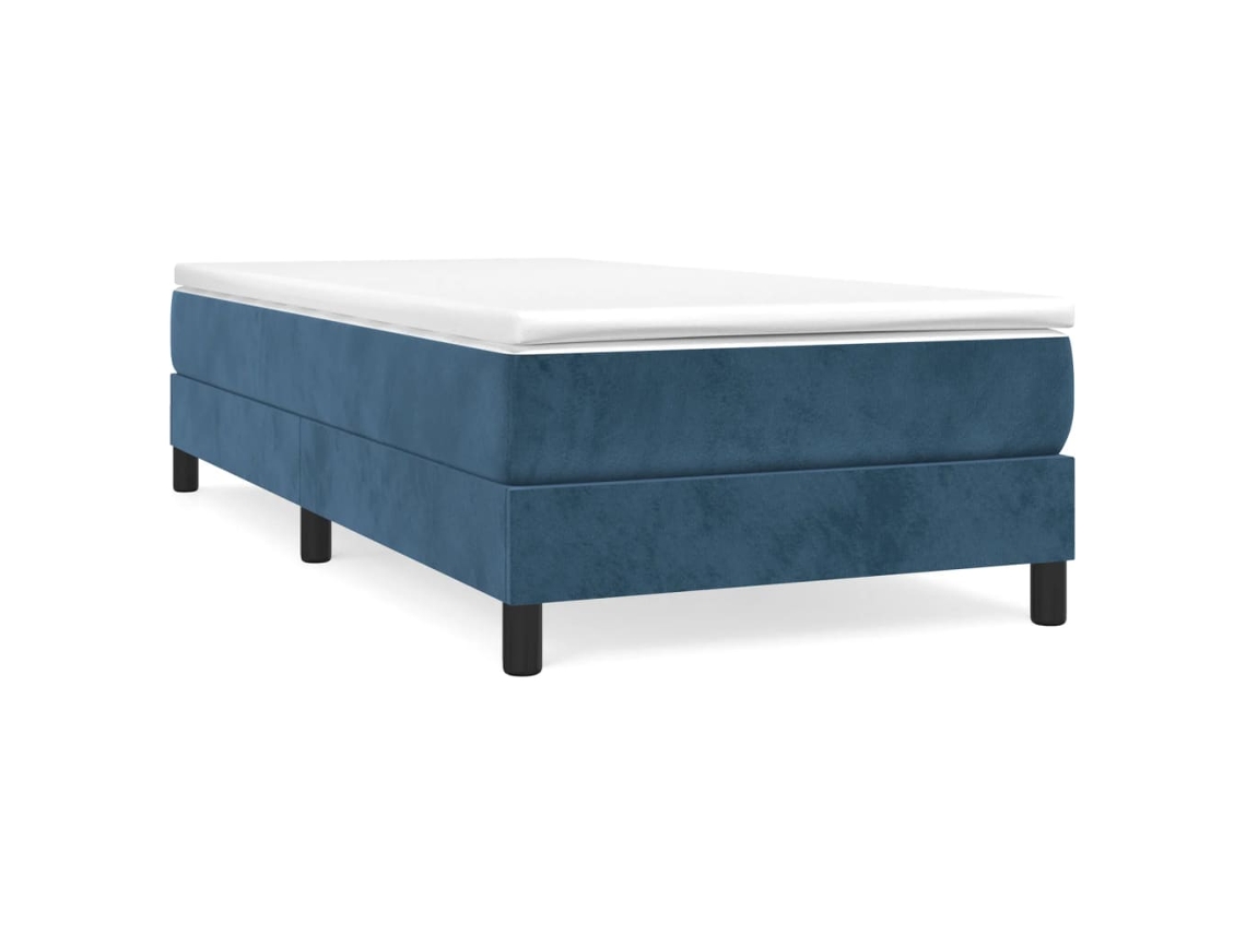 Estrutura de Cama com Molas Veludo Azul Escuro MAISON EXCLUSIVE (100x200 cm)